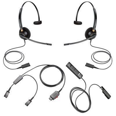 専用　Plantronics EncorePro 510ヘッドセット5個 Poly EncorePro 510 Mono Quick Disconnect Headset (2), DA85 USB