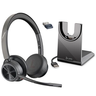Poly Voyager 4320 UC Hi-Fi Stereo Bluetooth Headset with Charging