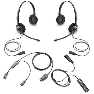 Poly EncorePro 520 Stereo Quick Disconnect Headset (2), DA85 USB