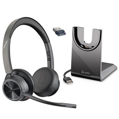Poly Voyager 4320 UC Hi-Fi Stereo Bluetooth Headset with Charging